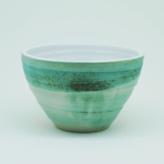 Teal Hand-Thrown Stoneware Bowl #12