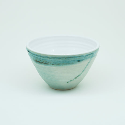 Teal Hand-Thrown Stoneware Bowl #16