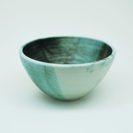 Teal Hand-Thrown Stoneware Bowl #18