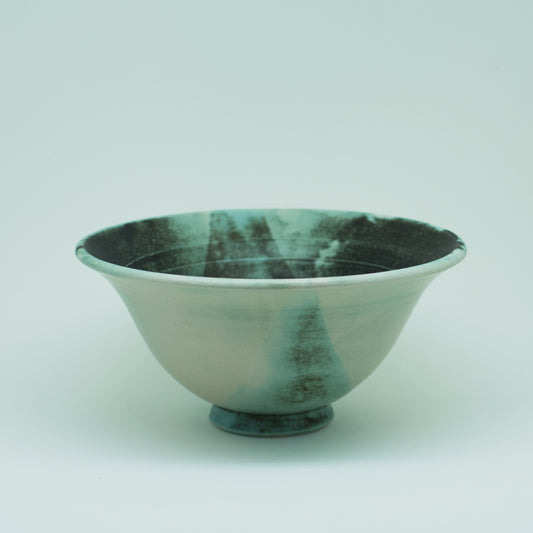 Teal Hand-Thrown Stoneware Bowl #19