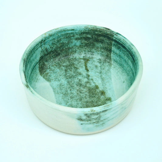 Small Teal Hand-Thrown Stoneware Ring Bowl #3