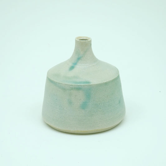 Small Teal Stoneware Vase #40